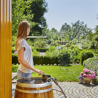 regnvandstøndepumpe i funktion